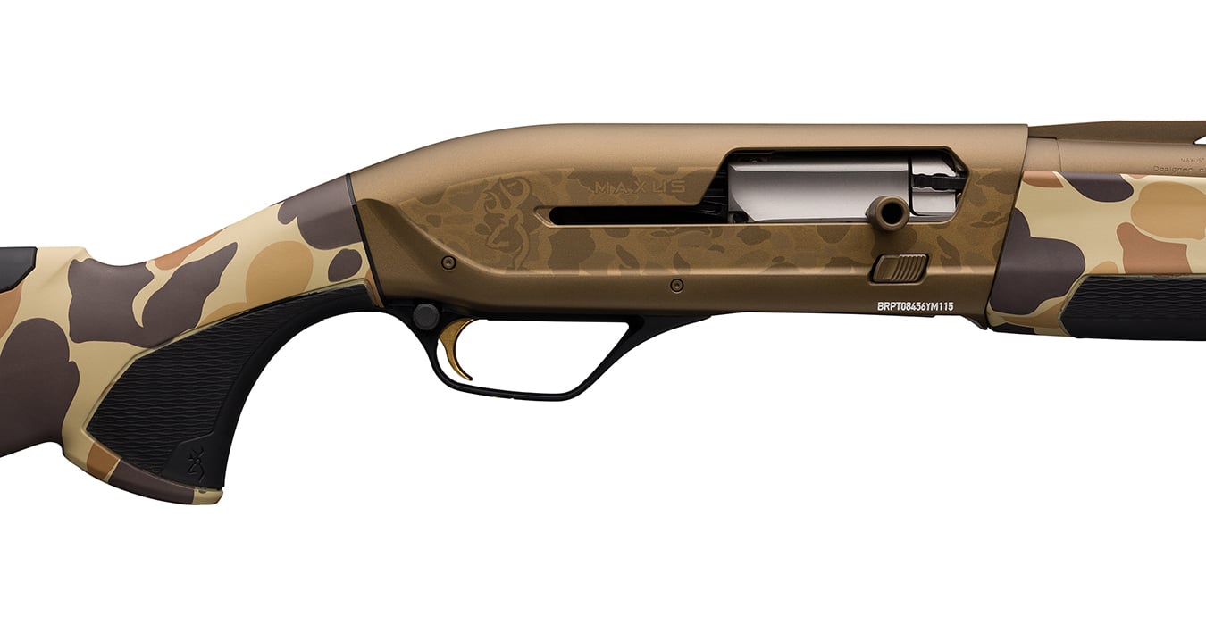 BROWNING FIREARMS Maxus II Wicked Wing 12 Gauge Semi-Auto Shotgun with 26 Inch Barrel and Vintage Tan Camo Stock